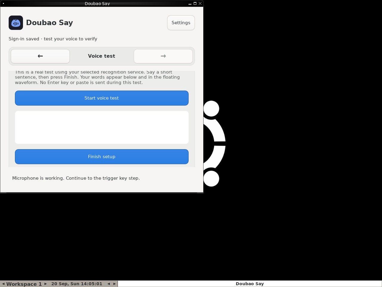 Changing microphone requires another check node screenshot