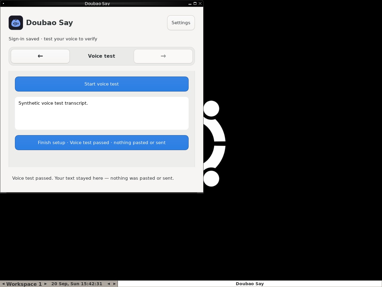 Complete and cancel a voice test safely node screenshot