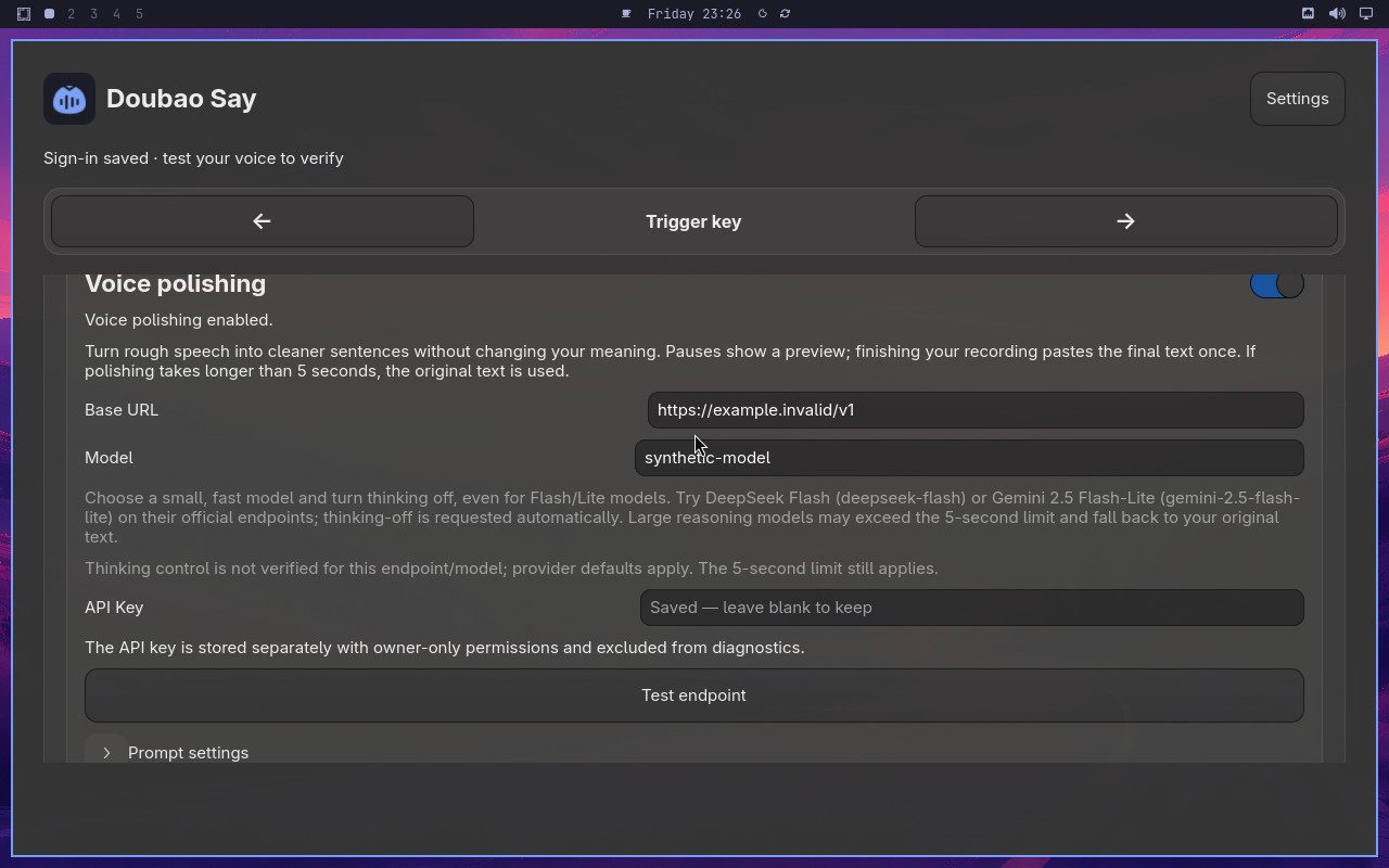 Toggle polishing without losing configuration node screenshot